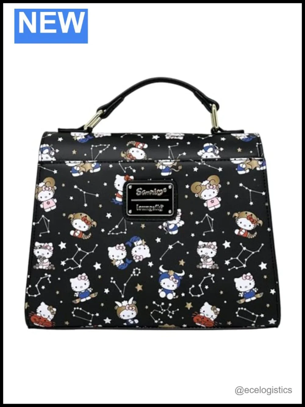 Loungefly Hello Kitty Zodiac Faux Leather Crossbody Satchel Handbag